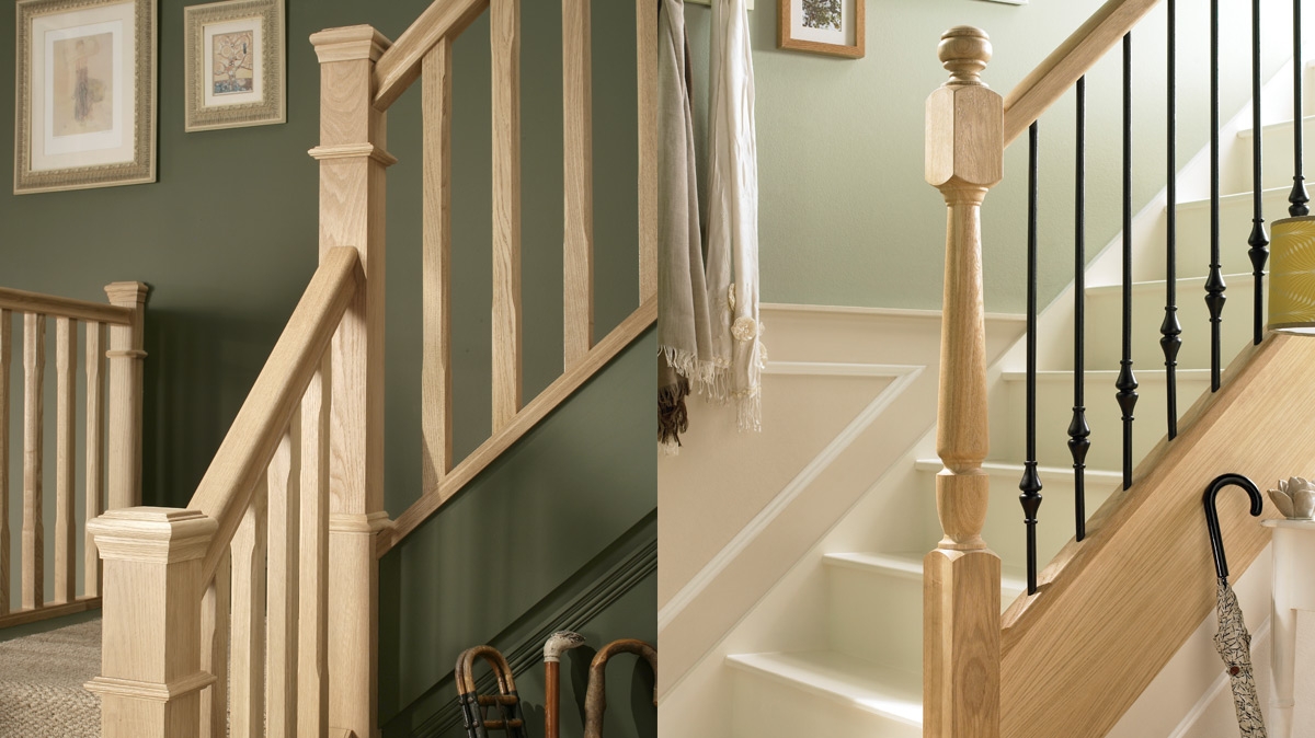 Wooden and metal spindles for stairs
