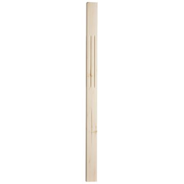 Pine Double Reeded Half Patrice Newel Post
