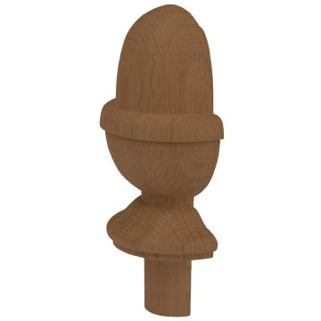 Dark Hardwood Acorn Cap 82mm Half