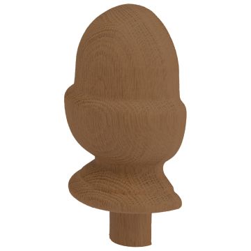 Dark Hardwood Acorn Cap 90mm Half