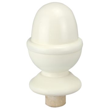 White Primed Acorn Newel Cap