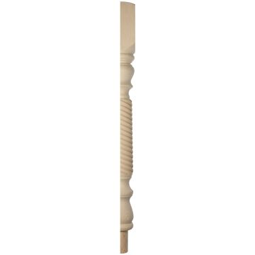 Hemlock Barley Twist Newel Post Half