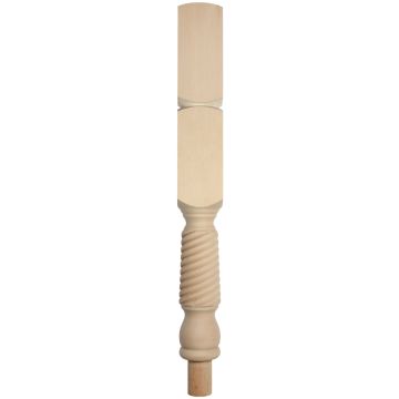 Hemlock Barley Twist Double Block Newel Post