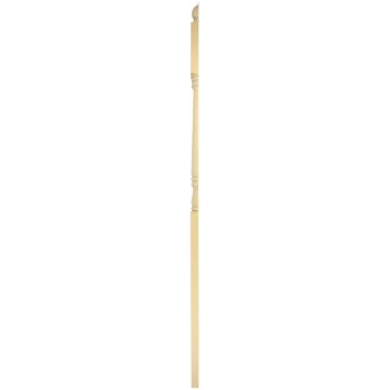 Pine Complete Newel Post with Ball Cap Half