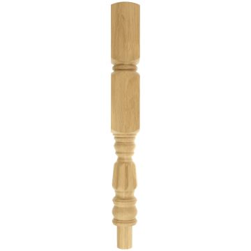 Oak Fluted Double Block Newel Post