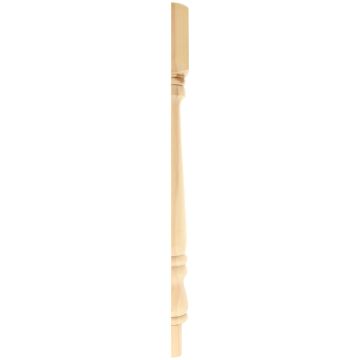 Pine Plain Turned Newel Post Half