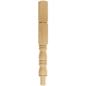 Oak Plain Double Block Newel Post