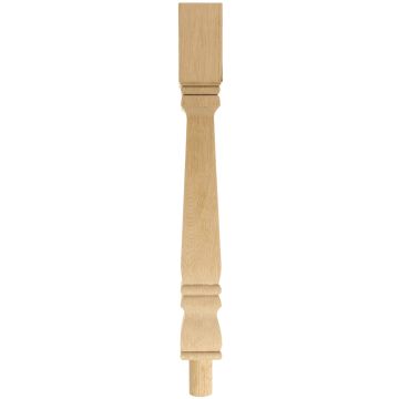 Oak Provincial Newel Post (Square Design)