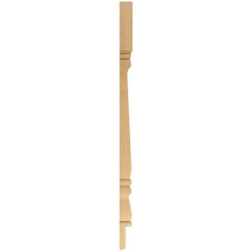 Oak Provincial Half Newel Post (Square Design)
