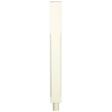 White Primed Stop Chamfered Pegged Newel Post