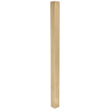 Oak Plain (Square) Newel Post with Shadow Cap 1500mm