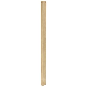 Oak Plain (Square) Newel Post with Shadow Cap Half 1500mm