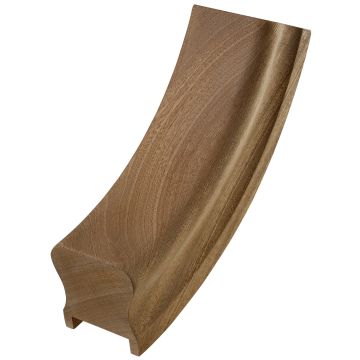 Dark Hardwood Handrail Up Ramp