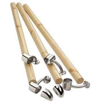 Fusion Pine with Chrome Connectors Handrail Kit