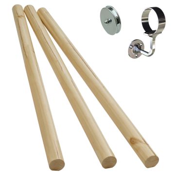 Richard Burbidge Pine & Chrome Box Rail Kit