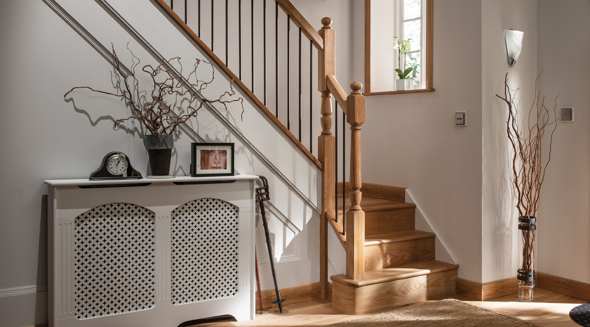 Black metal staircases